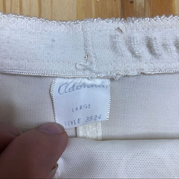 Vintage Adonna Silky Nylon Lycra Tan satin panties Bikini Culotte Size Large L - Picture 3 of 6